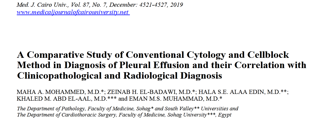 A Comparative Study of Conventional Cytology and Cellblock Method in Diagnosis of Pleural Effusion and their Correlation with Clinicopathological and Radiological Diagnosis